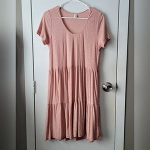 Pink t-shirt dress